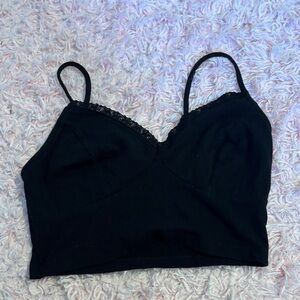 No Boundaries Black Lace Trim Bandeau